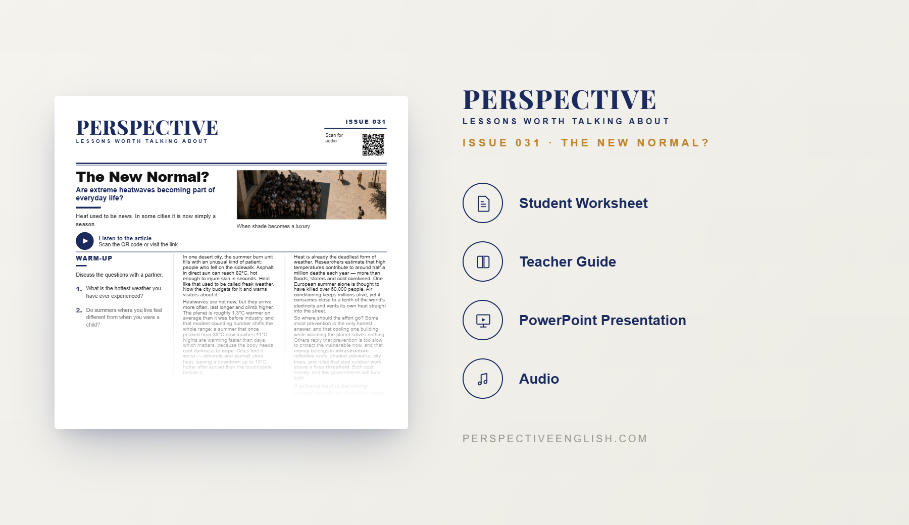 Extreme Heat ESL worksheet preview for B1–B2 English learners