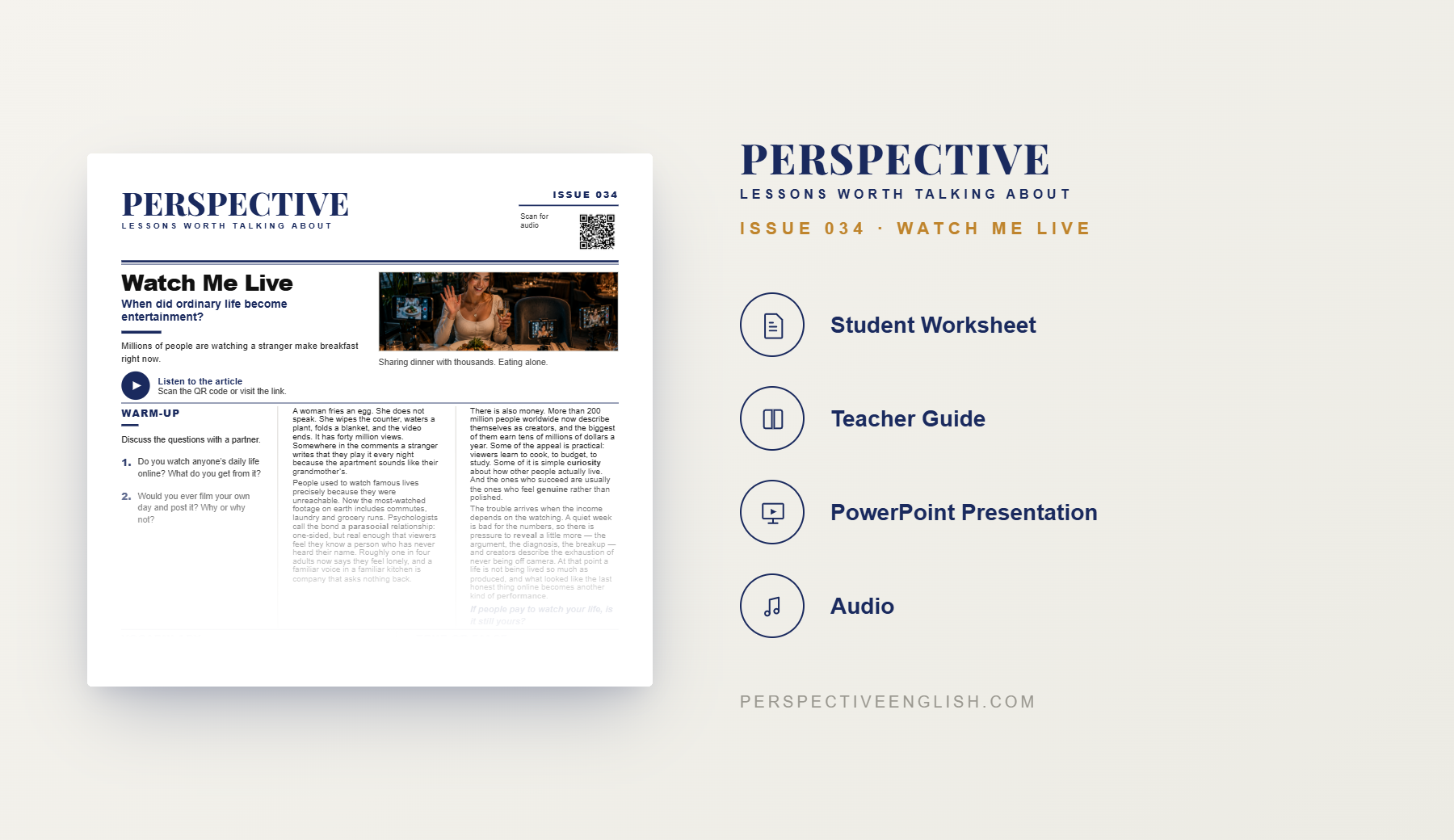 Vlogging ESL worksheet preview for B1–B2 English learners