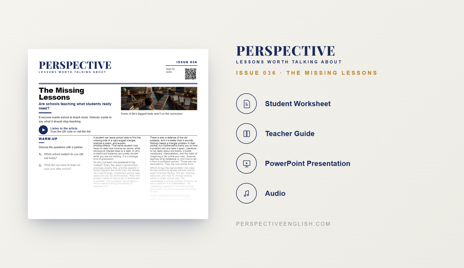Life Skills ESL worksheet preview about what schools should teach for B1–B2 English learners