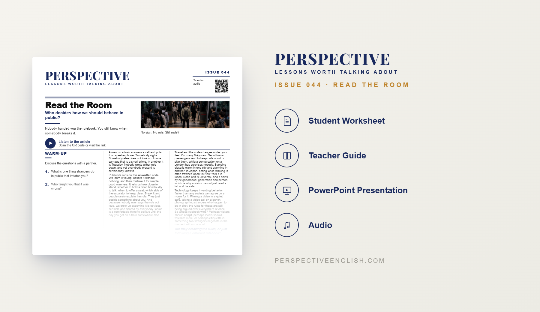 Public etiquette ESL worksheet preview about unwritten social rules, cultural differences and public behavior for B1–B2 English learners