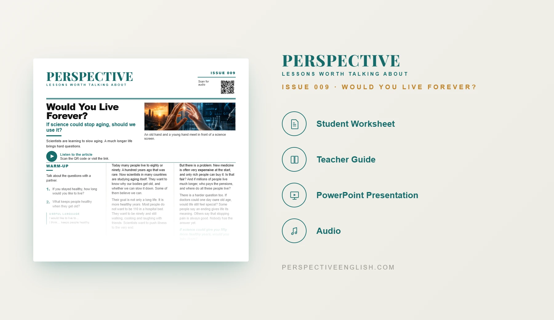 Longevity A1–A2 ESL worksheet preview