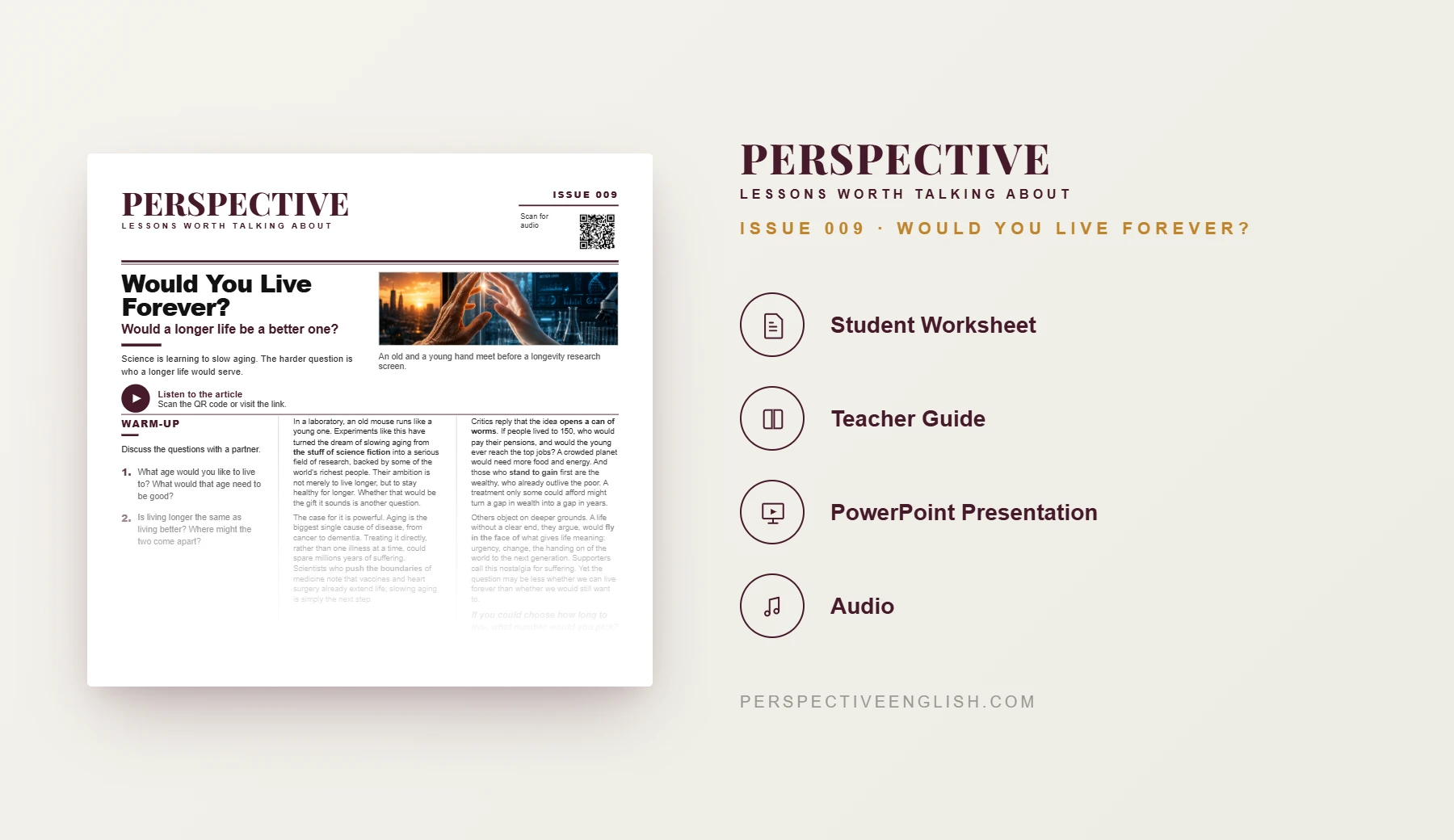 Longevity C1–C2 ESL worksheet preview