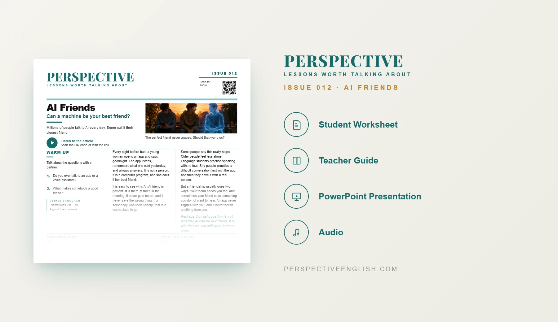 AI Friends A1–A2 ESL worksheet preview
