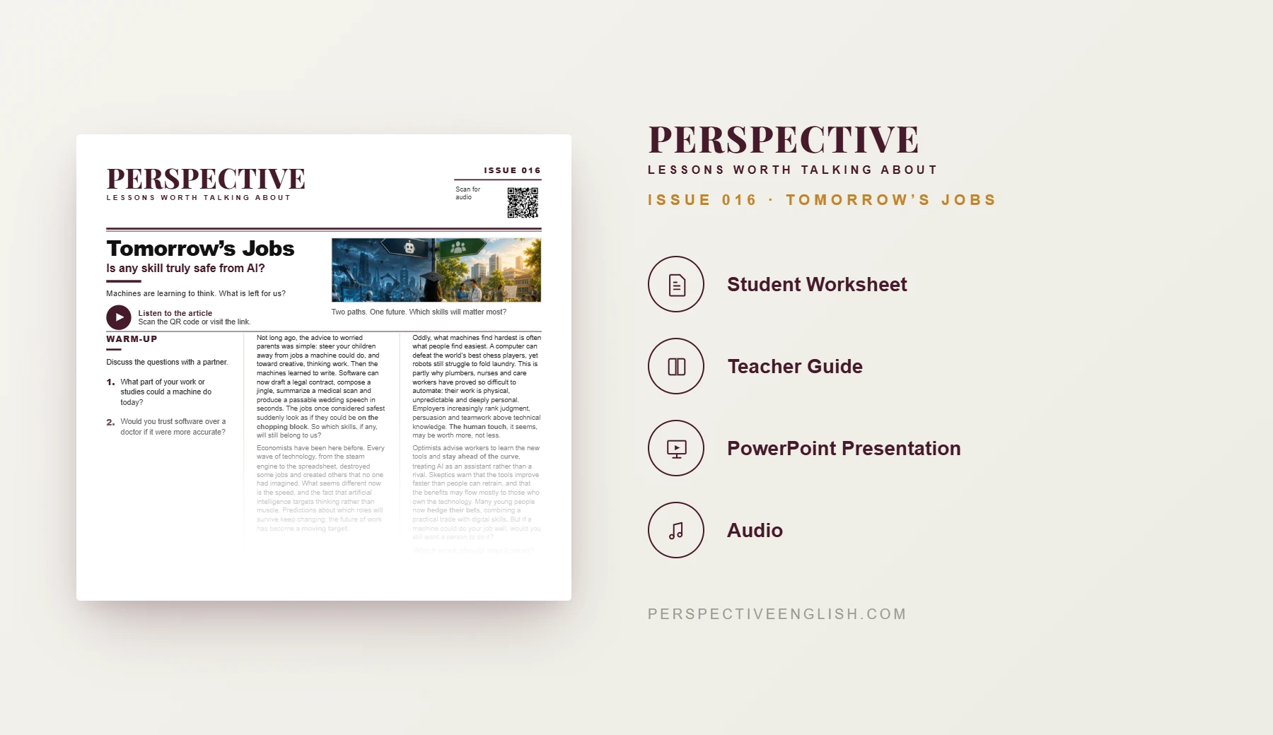 Future of Work C1–C2 ESL worksheet preview