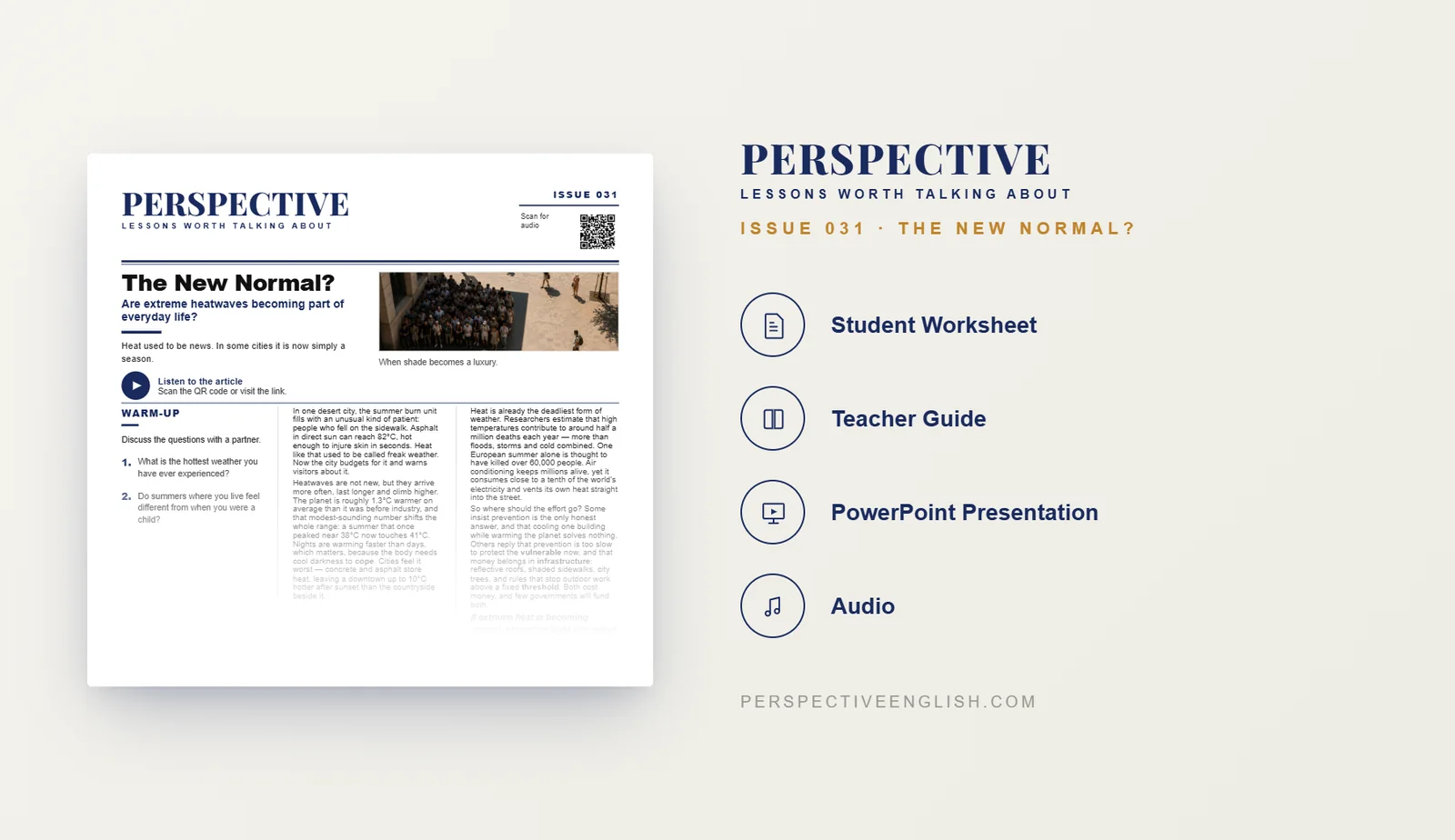Extreme Heat ESL worksheet preview for B1–B2 English learners