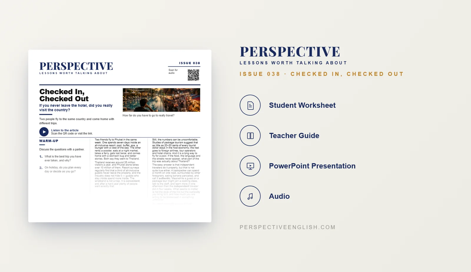 Travel ESL worksheet preview about meaningful travel and cultural immersion for B1–B2 English learners