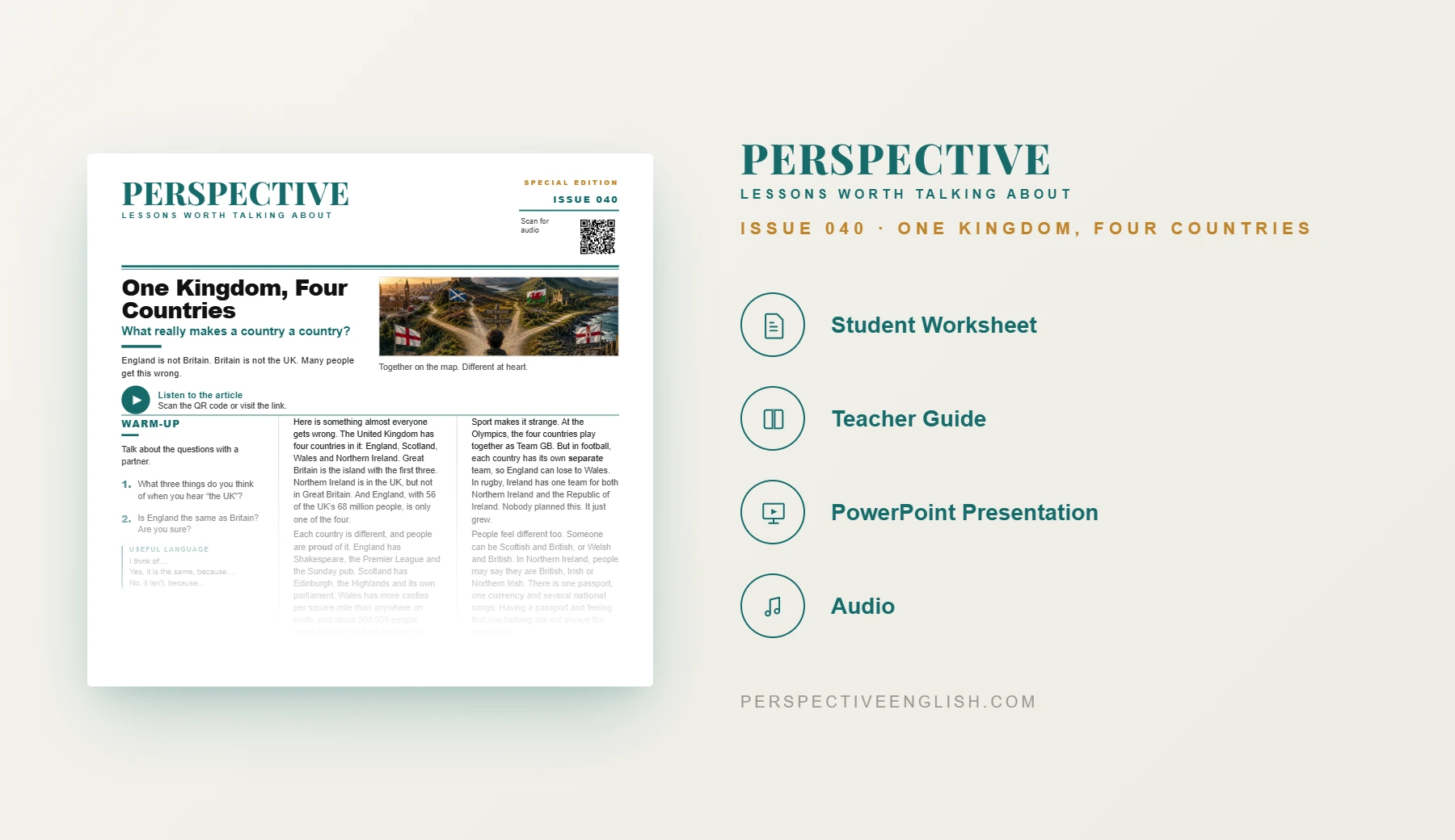 One Kingdom, Four Countries A1–A2 ESL worksheet preview