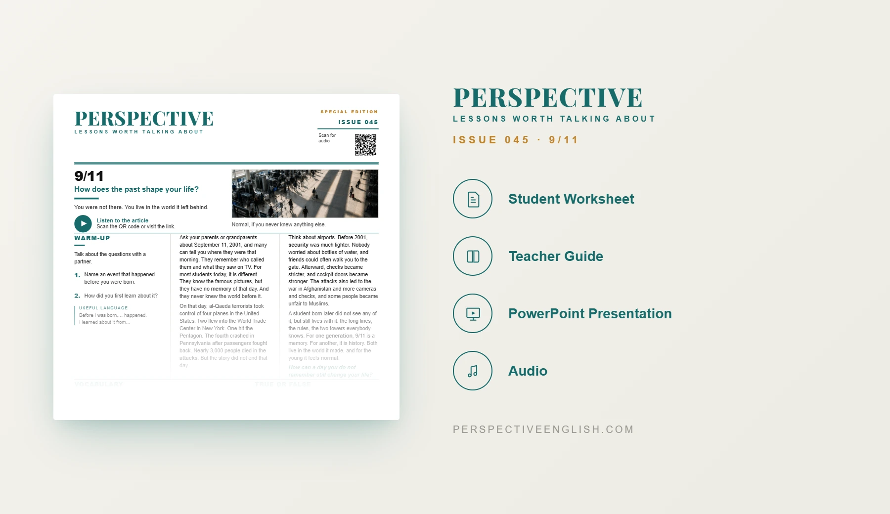 9/11 A1–A2 beginner ESL worksheet preview