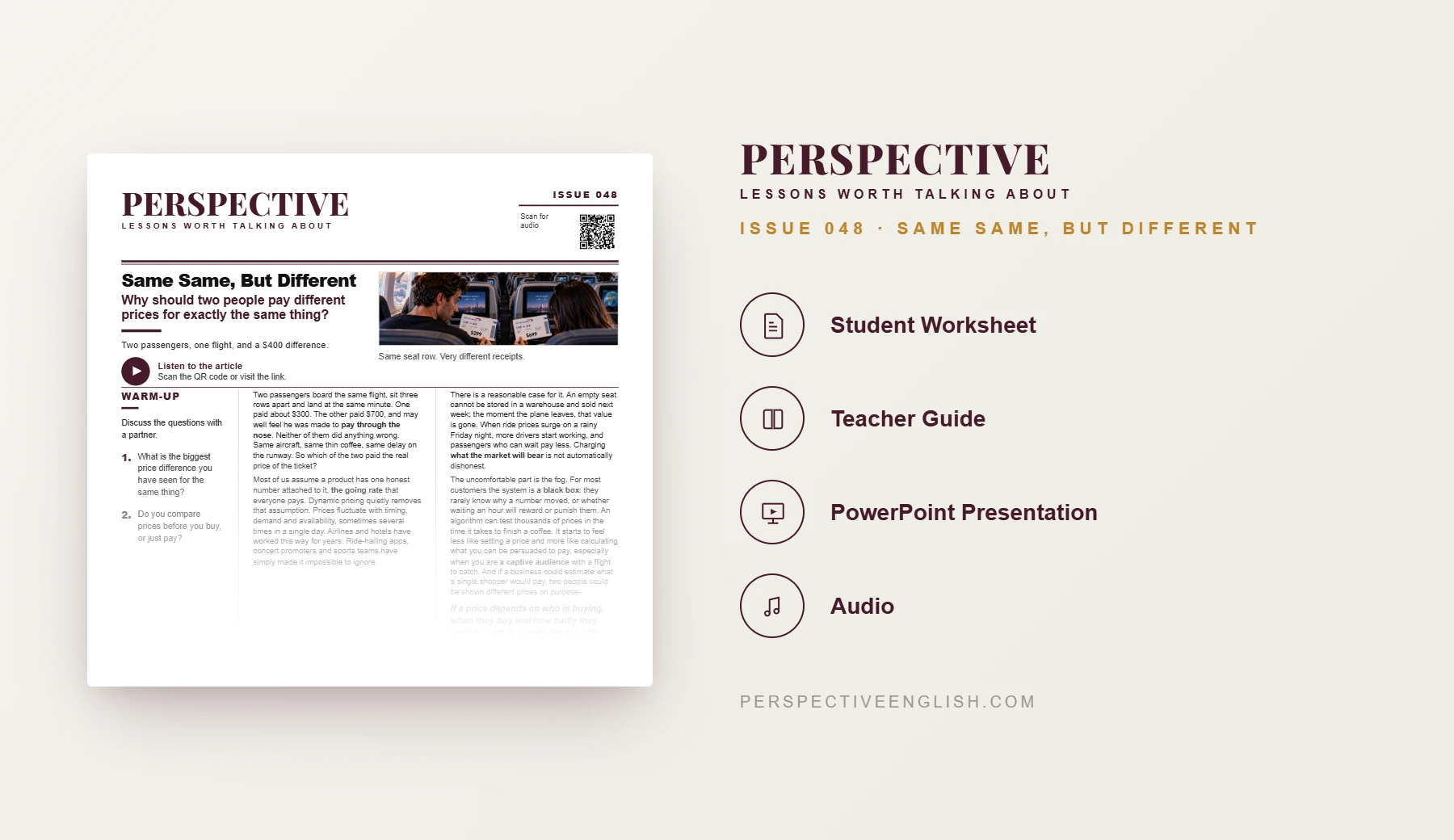 Same Same, But Different C1–C2 advanced ESL student worksheet preview